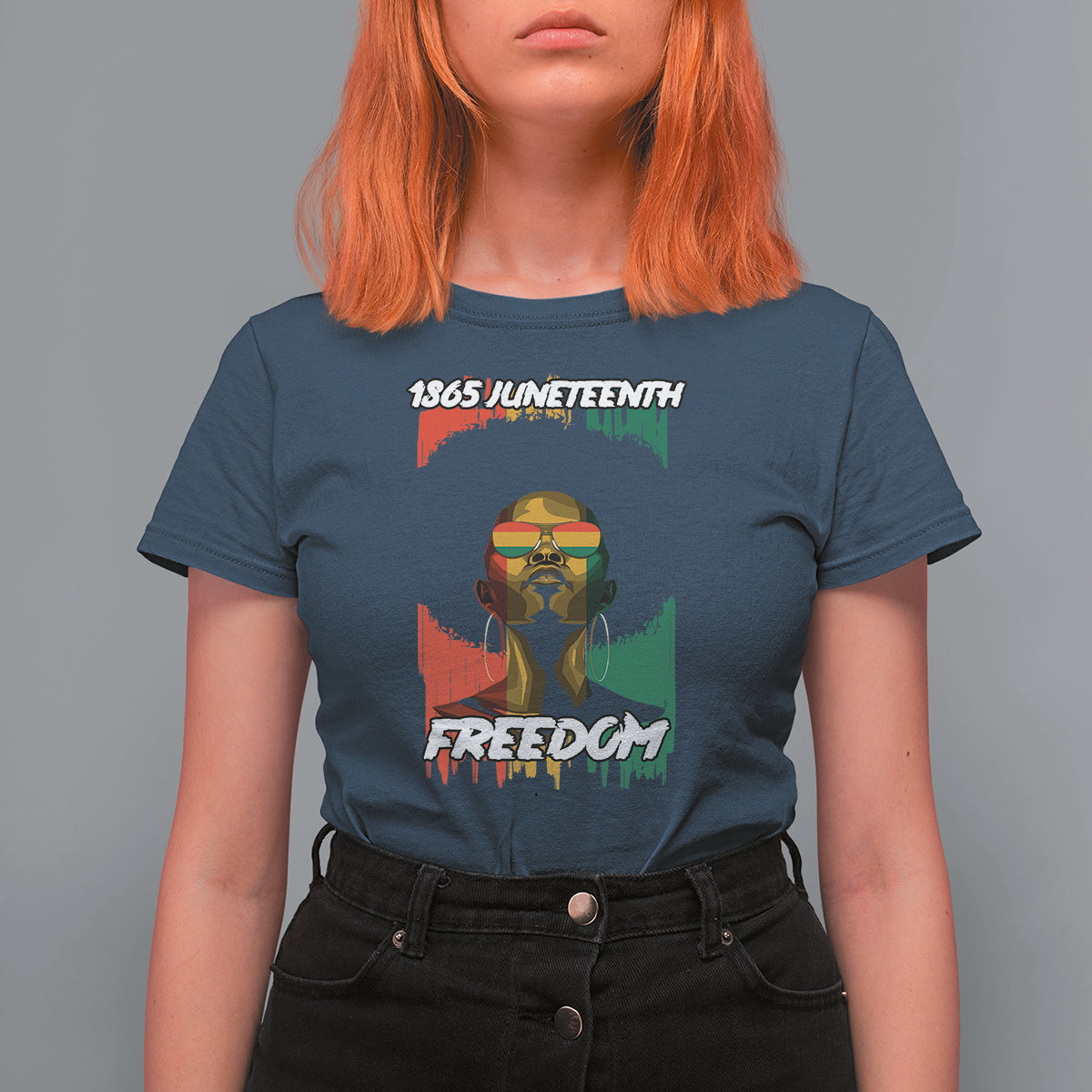 Juneteenth T Shirt For Women Juneteenth 1865 Freedom African Afro Melanin Women Dripping - Wonder Print Shop