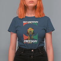 Juneteenth T Shirt For Women Juneteenth 1865 Freedom African Afro Melanin Women Dripping - Wonder Print Shop