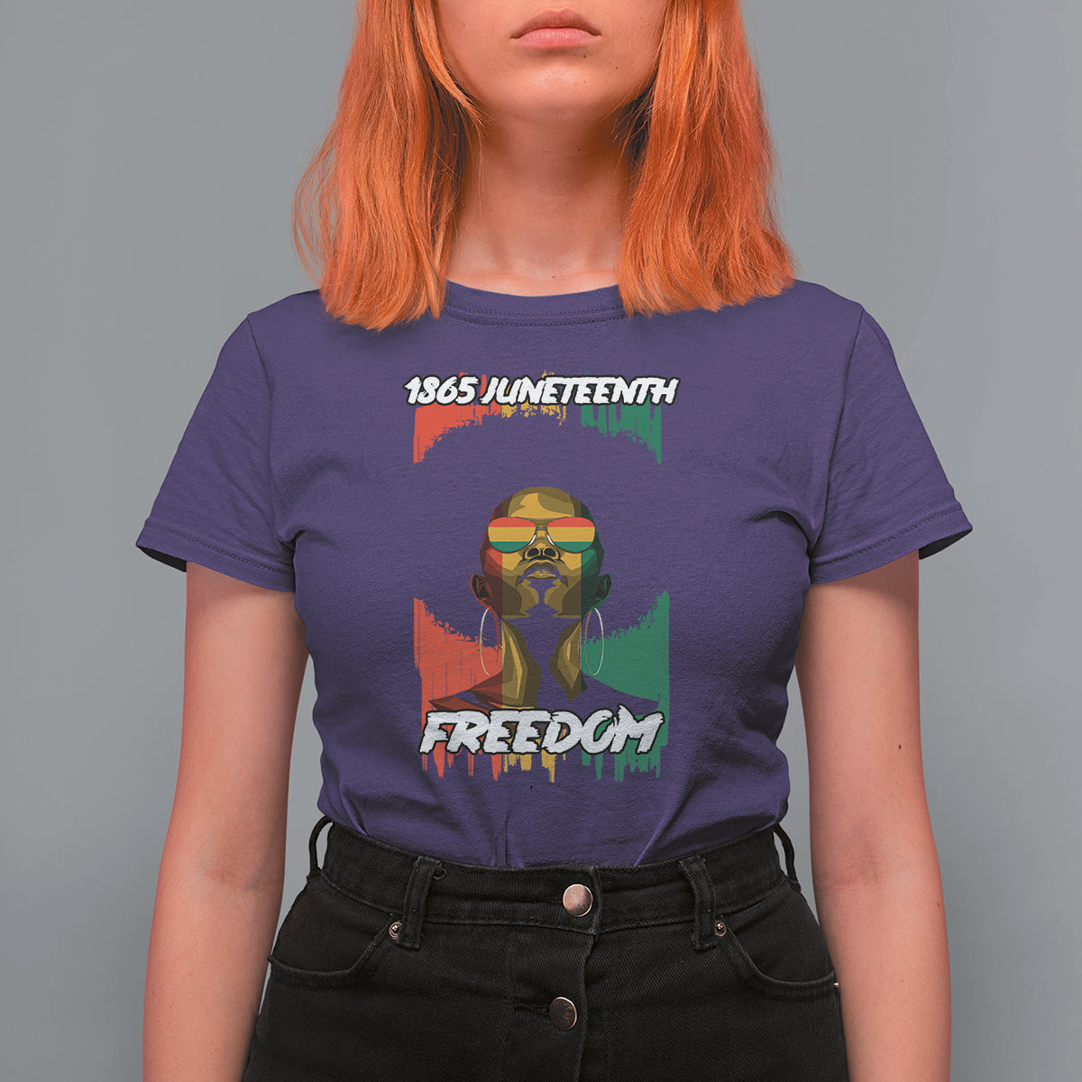 Juneteenth T Shirt For Women Juneteenth 1865 Freedom African Afro Melanin Women Dripping - Wonder Print Shop