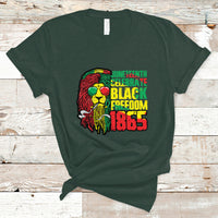 Juneteenth T Shirt Juneteenth Locs Hair Lion Celebrate Black Freedom 1865 - Wonder Print Shop