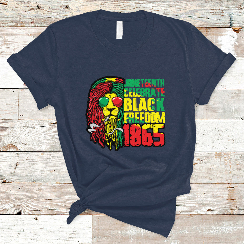 Juneteenth T Shirt Juneteenth Locs Hair Lion Celebrate Black Freedom 1865 - Wonder Print Shop