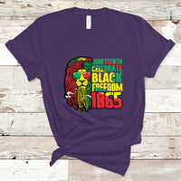 Juneteenth T Shirt Juneteenth Locs Hair Lion Celebrate Black Freedom 1865 - Wonder Print Shop