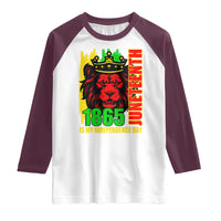 Juneteenth 1865 Is My Independence Day Raglan Shirt Freedom Lion King
