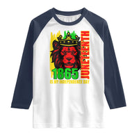 Juneteenth 1865 Is My Independence Day Raglan Shirt Freedom Lion King