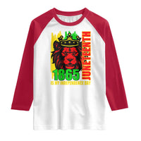 Juneteenth 1865 Is My Independence Day Raglan Shirt Freedom Lion King