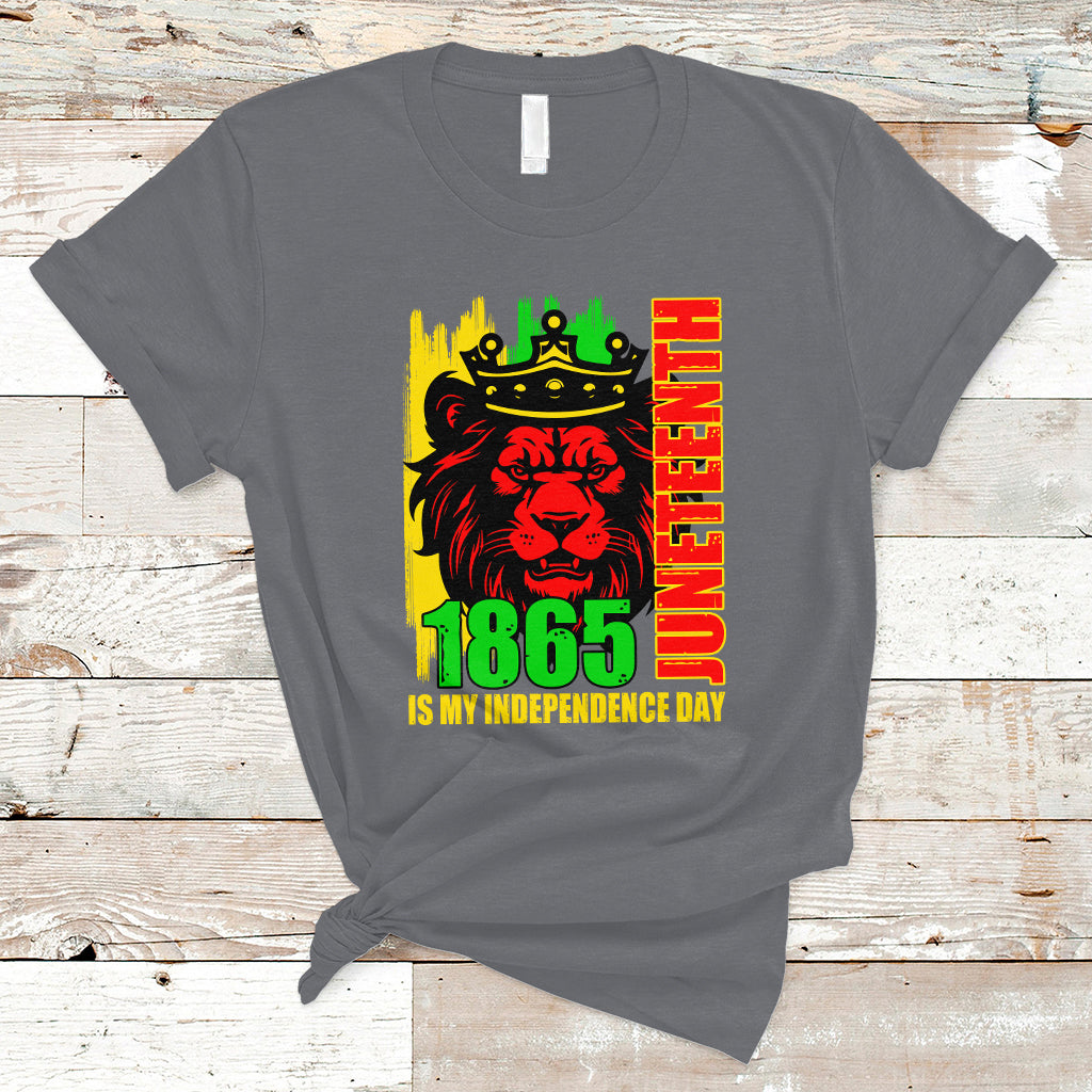 Juneteenth T Shirt Cool Lion Juneteenth 1865 Is My Independence Day King - Wonder Print Shop