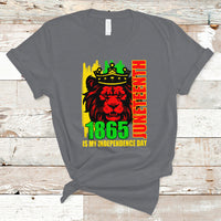 Juneteenth T Shirt Cool Lion Juneteenth 1865 Is My Independence Day King - Wonder Print Shop