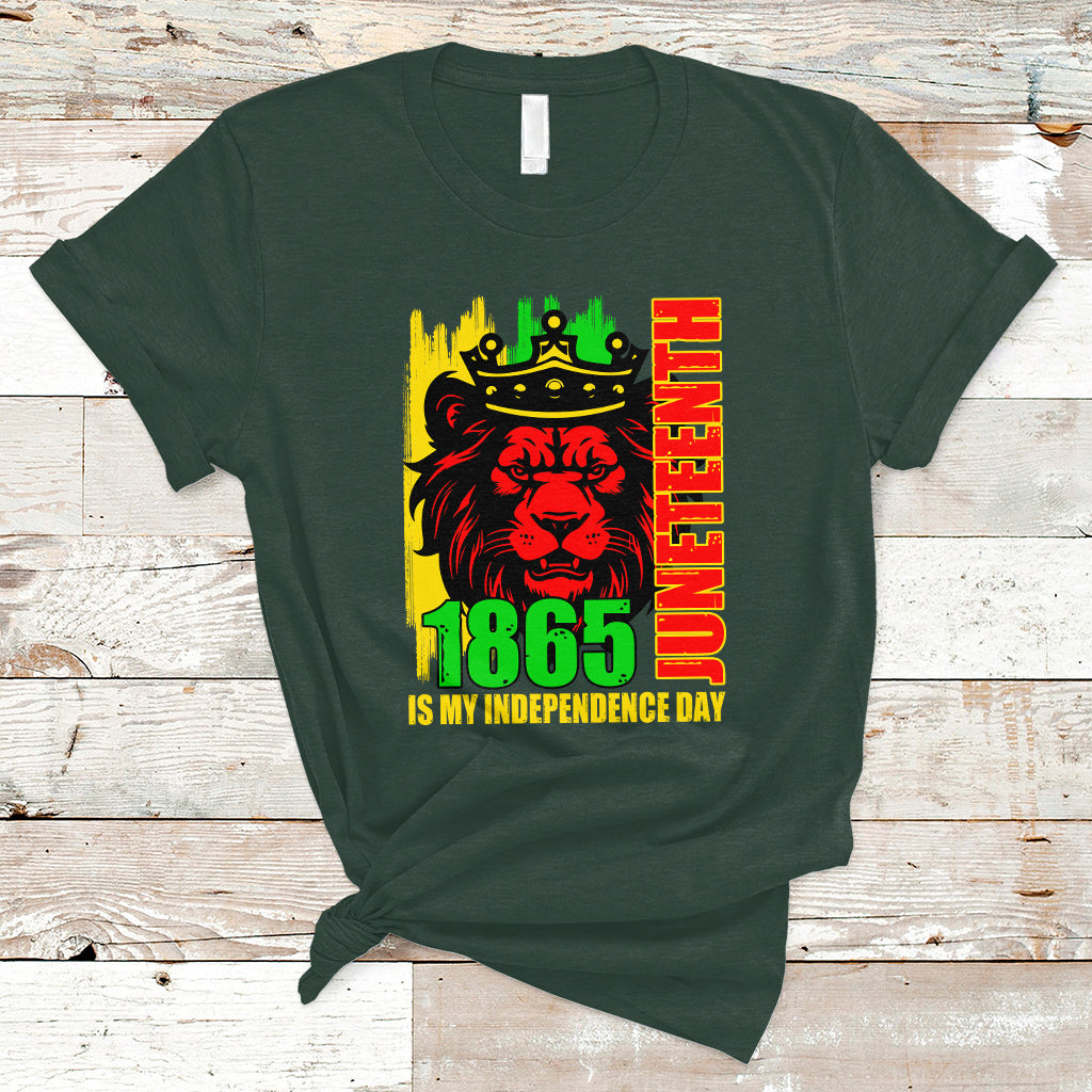 Juneteenth T Shirt Cool Lion Juneteenth 1865 Is My Independence Day King - Wonder Print Shop