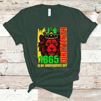 Juneteenth T Shirt Cool Lion Juneteenth 1865 Is My Independence Day King - Wonder Print Shop