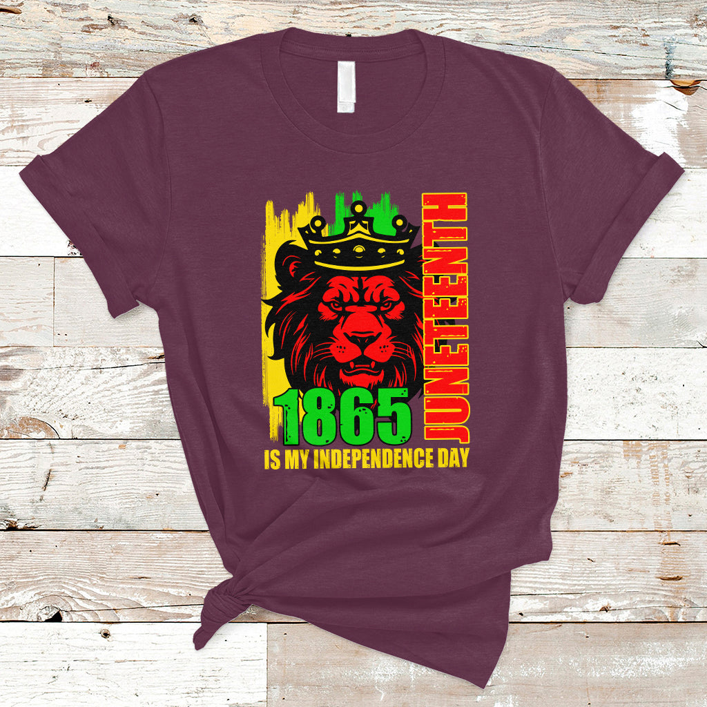 Juneteenth T Shirt Cool Lion Juneteenth 1865 Is My Independence Day King - Wonder Print Shop
