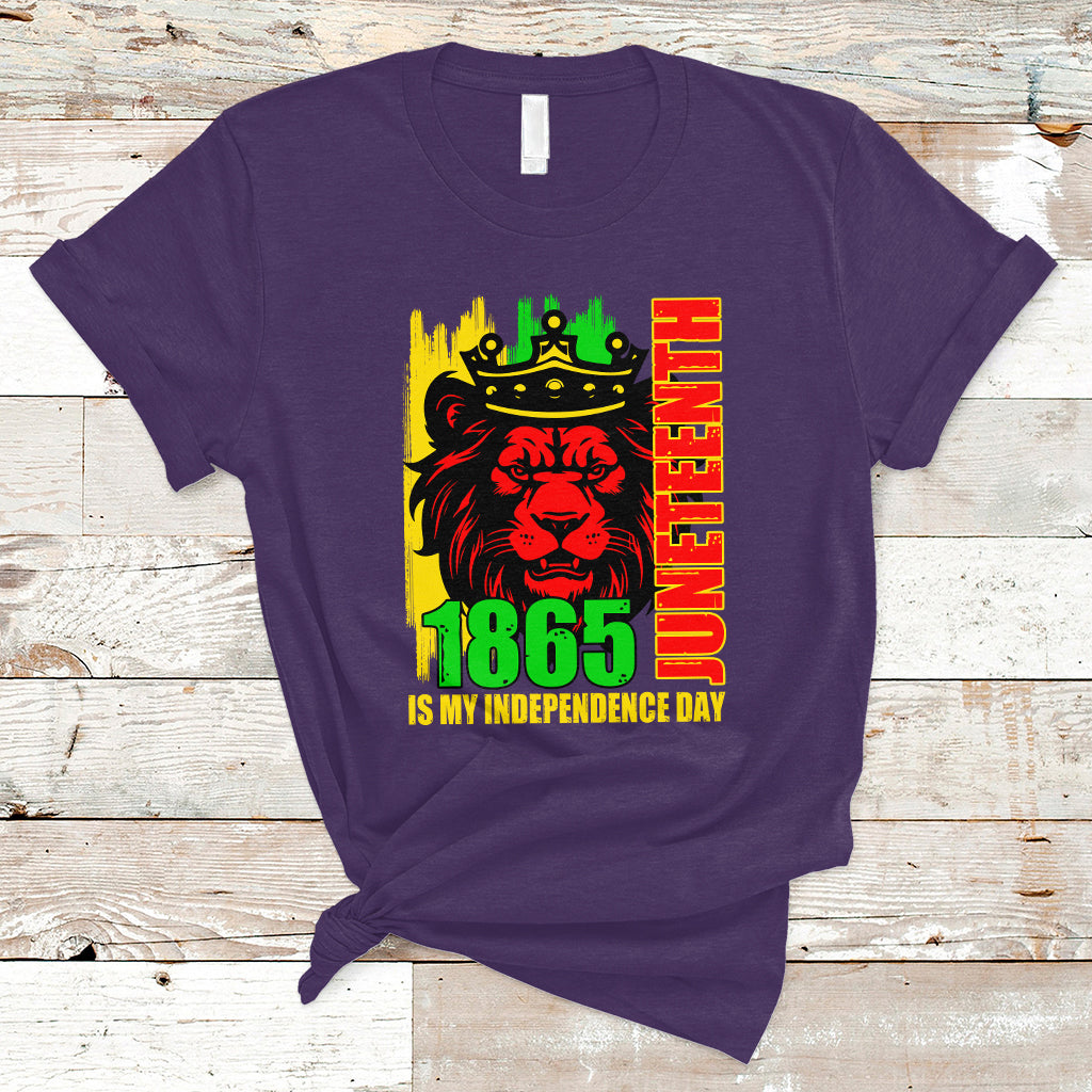 Juneteenth T Shirt Cool Lion Juneteenth 1865 Is My Independence Day King - Wonder Print Shop