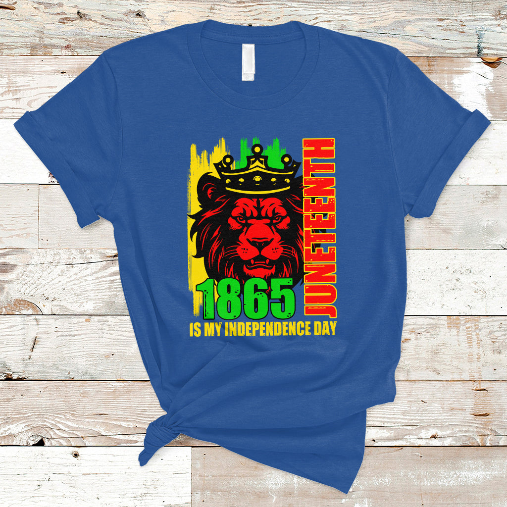 Juneteenth T Shirt Cool Lion Juneteenth 1865 Is My Independence Day King - Wonder Print Shop
