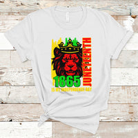 Juneteenth T Shirt Cool Lion Juneteenth 1865 Is My Independence Day King - Wonder Print Shop
