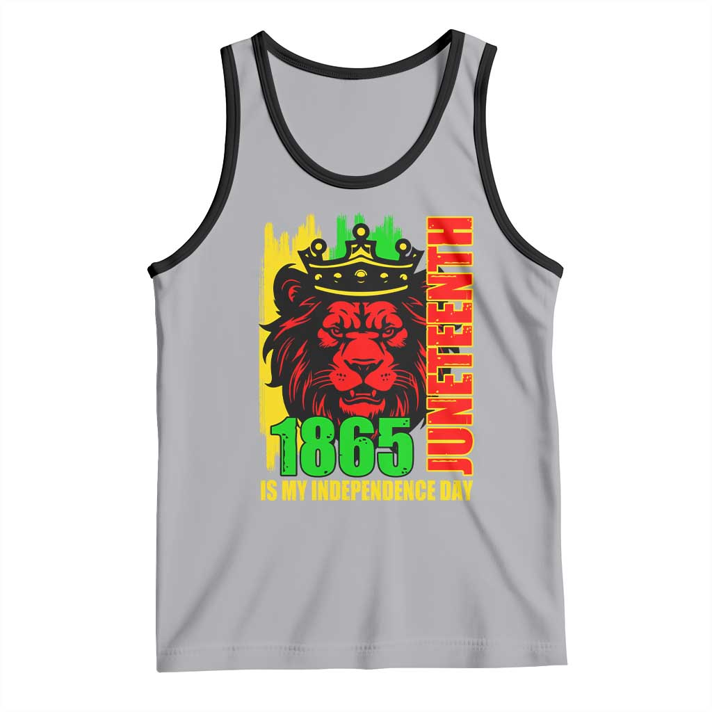 Juneteenth 1865 Is My Independence Day Tank Top Freedom Lion King