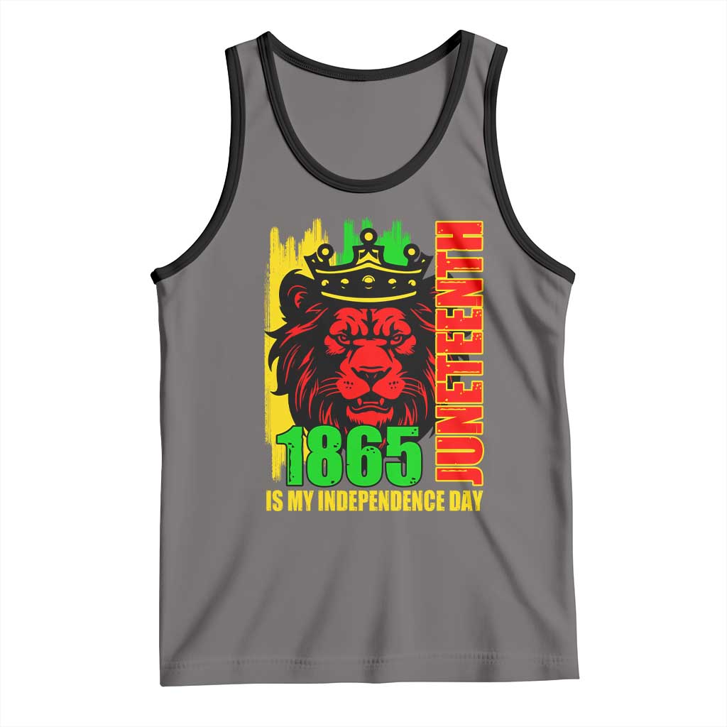 Juneteenth 1865 Is My Independence Day Tank Top Freedom Lion King