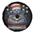 Patriotic American Cat Spare Tire Cover Meowica With Uncle Sam Hat US Flag 4th of July TS02