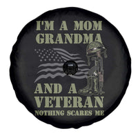 Female Veteran Spare Tire Cover I'm A Mom Grandma And A Veteran Nothing Scares Me