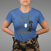 I'm A Mom Grandma And A Veteran Nothing Scares Me T-Shirt for Female Veteran, Woman Veteran Shirt, Patriotic Shirt, US Military Shirt T Shirt - Wonder Print Shop