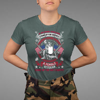 A Strong Woman A Female Veteran Stands For Her Country Patriotic T-Shirt, Woman Veteran Shirt, Patriotic Shirt, US Military Shirt T Shirt - Wonder Print Shop