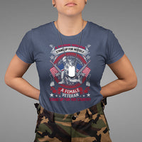 A Strong Woman A Female Veteran Stands For Her Country Patriotic T-Shirt, Woman Veteran Shirt, Patriotic Shirt, US Military Shirt T Shirt - Wonder Print Shop