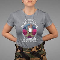 Patriotic Never Underestimate A Woman With DD214 T-Shirt for Female Veteran, Women Veterans Shirt, DD214 Shirt, US Military Shirt T Shirt - Wonder Print Shop