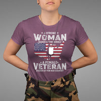 A Female Veteran Stands For Her Country Patriotic American Flag T-Shirt, Woman Veteran Shirt, Patriotic Shirt, US Military Shirt T Shirt - Wonder Print Shop