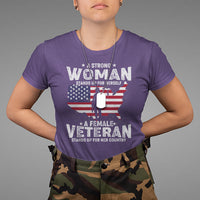 A Female Veteran Stands For Her Country Patriotic American Flag T-Shirt, Woman Veteran Shirt, Patriotic Shirt, US Military Shirt T Shirt - Wonder Print Shop
