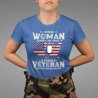 A Female Veteran Stands For Her Country Patriotic American Flag T-Shirt, Woman Veteran Shirt, Patriotic Shirt, US Military Shirt T Shirt - Wonder Print Shop