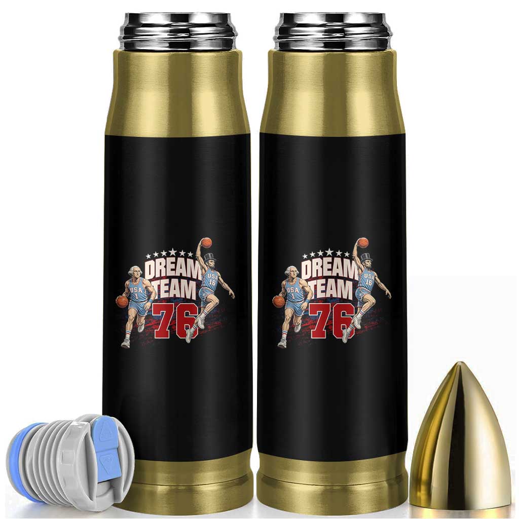 Dream Team 76 Founding Fathers Playing Basketball Bullet Tumbler Funny George Washington Abraham Lincoln Patriotic Sports Fan