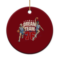 Dream Team 76 Founding Fathers Playing Basketball Ceramic Ornament Funny George Washington Abraham Lincoln Patriotic Sports Fan