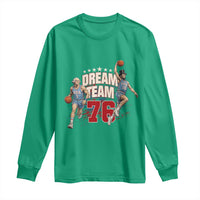 Dream Team 76 Founding Fathers Playing Basketball Long Sleeve Shirt Funny George Washington Abraham Lincoln Patriotic Sports Fan