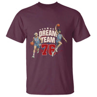 Dream Team 76 Founding Fathers Playing Basketball T Shirt Funny George Washington Abraham Lincoln Patriotic Sports Fan