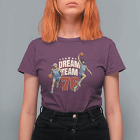 Dream Team 76 Founding Fathers Playing Basketball T Shirt For Women Funny George Washington Abraham Lincoln Patriotic Sports Fan