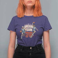 Dream Team 76 Founding Fathers Playing Basketball T Shirt For Women Funny George Washington Abraham Lincoln Patriotic Sports Fan