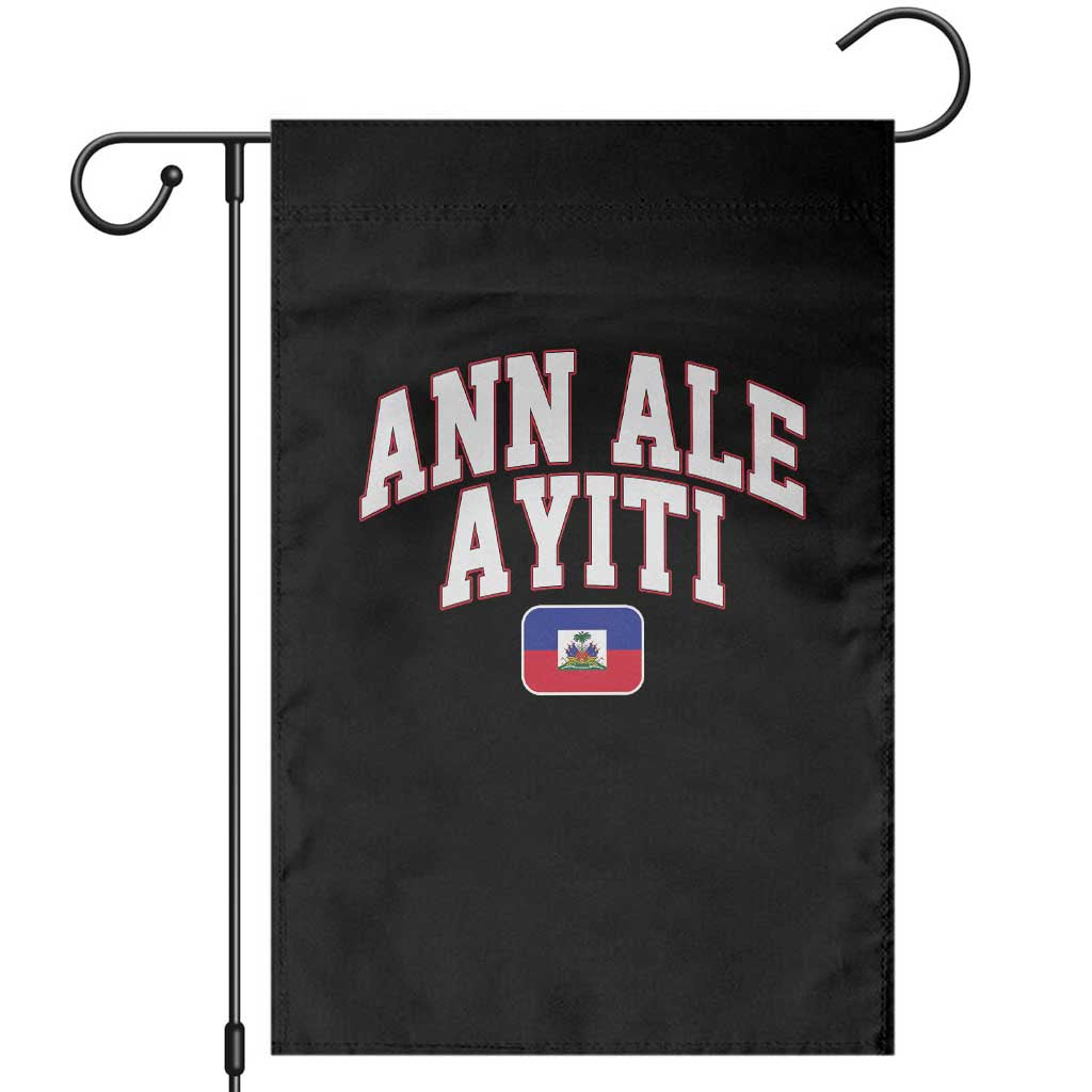 Ann Ale Ayiti Collegiate Athletic Sport Style Garden Flag Let's Go Haiti Haitian Flag and Coat of Arms Pride