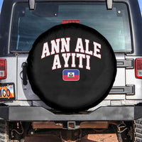 Ann Ale Ayiti Collegiate Athletic Sport Style Spare Tire Cover Let's Go Haiti Haitian Flag and Coat of Arms Pride