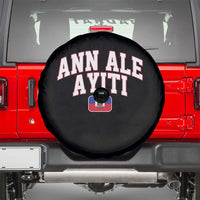 Ann Ale Ayiti Collegiate Athletic Sport Style Spare Tire Cover Let's Go Haiti Haitian Flag and Coat of Arms Pride