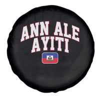 Ann Ale Ayiti Collegiate Athletic Sport Style Spare Tire Cover Let's Go Haiti Haitian Flag and Coat of Arms Pride