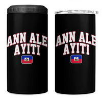 Ann Ale Ayiti Collegiate Athletic Sport Style 4 in 1 Can Cooler Tumbler Let's Go Haiti Haitian Flag and Coat of Arms Pride