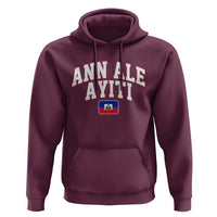 Ann Ale Ayiti Collegiate Athletic Sport Style Hoodie Let's Go Haiti Haitian Flag and Coat of Arms Pride
