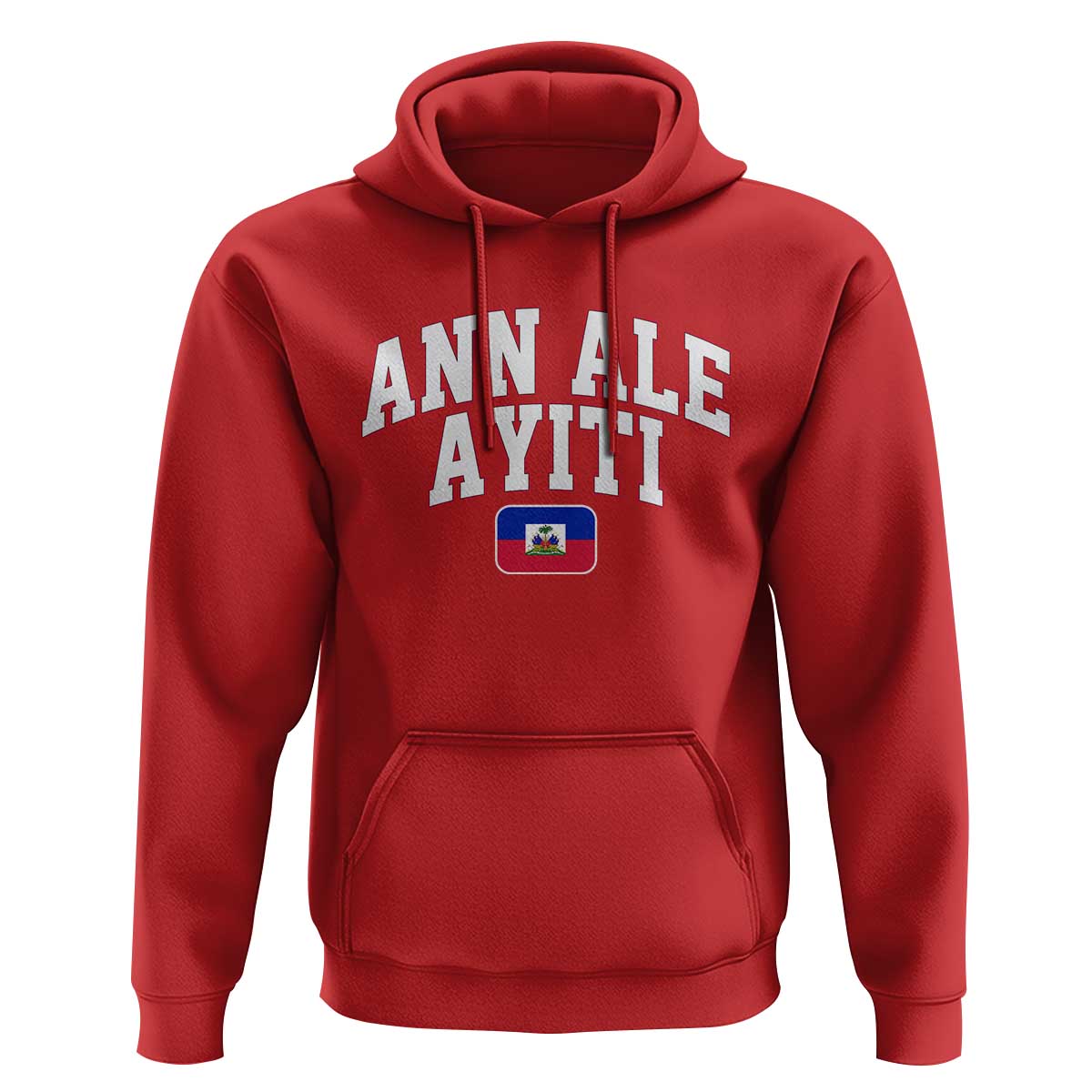 Ann Ale Ayiti Collegiate Athletic Sport Style Hoodie Let's Go Haiti Haitian Flag and Coat of Arms Pride