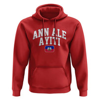 Ann Ale Ayiti Collegiate Athletic Sport Style Hoodie Let's Go Haiti Haitian Flag and Coat of Arms Pride