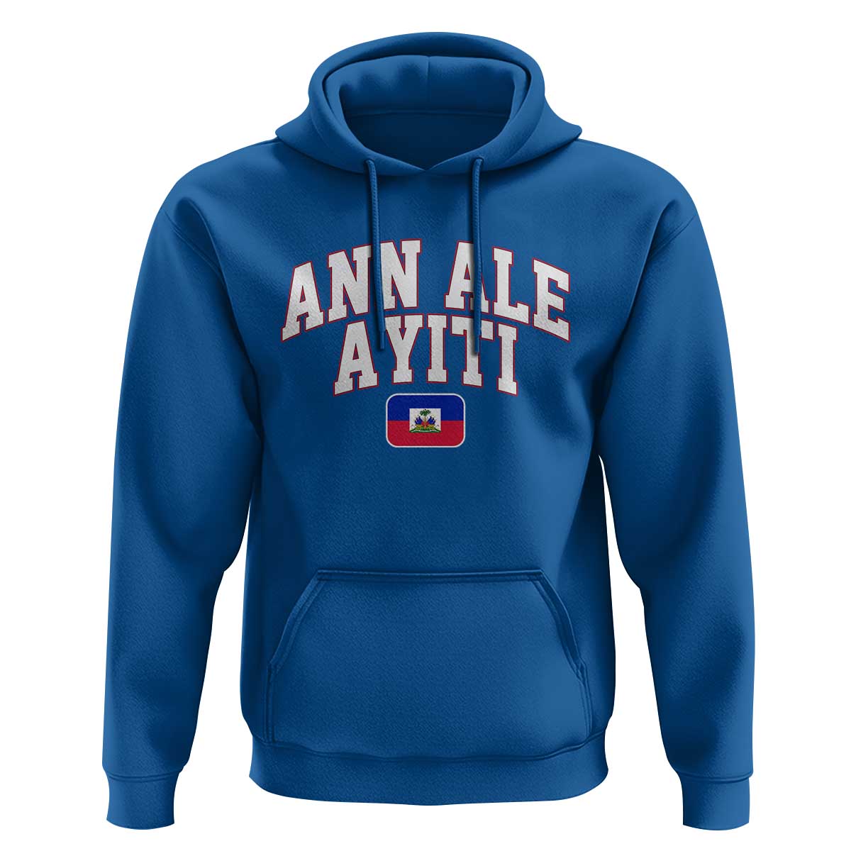 Ann Ale Ayiti Collegiate Athletic Sport Style Hoodie Let's Go Haiti Haitian Flag and Coat of Arms Pride