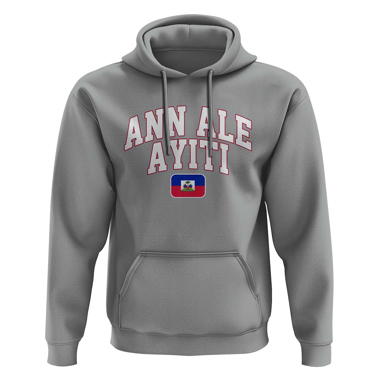 Ann Ale Ayiti Collegiate Athletic Sport Style Hoodie Let's Go Haiti Haitian Flag and Coat of Arms Pride