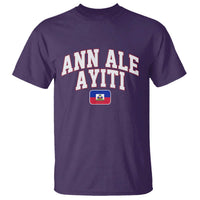 Ann Ale Ayiti Collegiate Athletic Sport Style T Shirt Let's Go Haiti Haitian Flag and Coat of Arms Pride