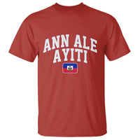 Ann Ale Ayiti Collegiate Athletic Sport Style T Shirt Let's Go Haiti Haitian Flag and Coat of Arms Pride