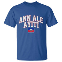 Ann Ale Ayiti Collegiate Athletic Sport Style T Shirt Let's Go Haiti Haitian Flag and Coat of Arms Pride
