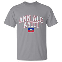 Ann Ale Ayiti Collegiate Athletic Sport Style T Shirt Let's Go Haiti Haitian Flag and Coat of Arms Pride