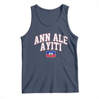 Ann Ale Ayiti Collegiate Athletic Sport Style Tank Top Let's Go Haiti Haitian Flag and Coat of Arms Pride