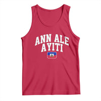 Ann Ale Ayiti Collegiate Athletic Sport Style Tank Top Let's Go Haiti Haitian Flag and Coat of Arms Pride